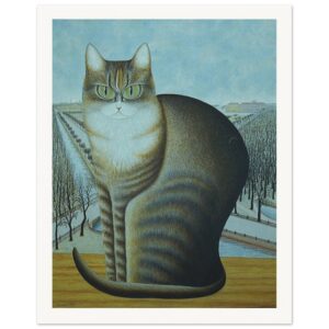 "Striped Cat" Poster...Museum-Quality Matte Paper.