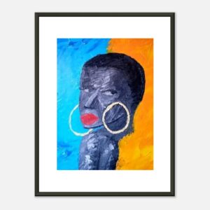 "African Queen 12" classic matte paper metal framed poster 30x40 cm / 12x16″